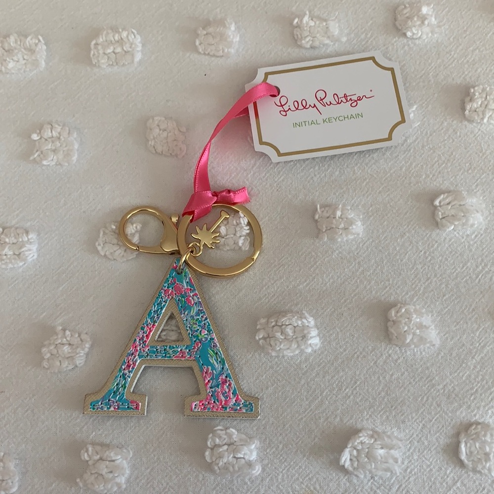 Lily Pulitzer initial keychain